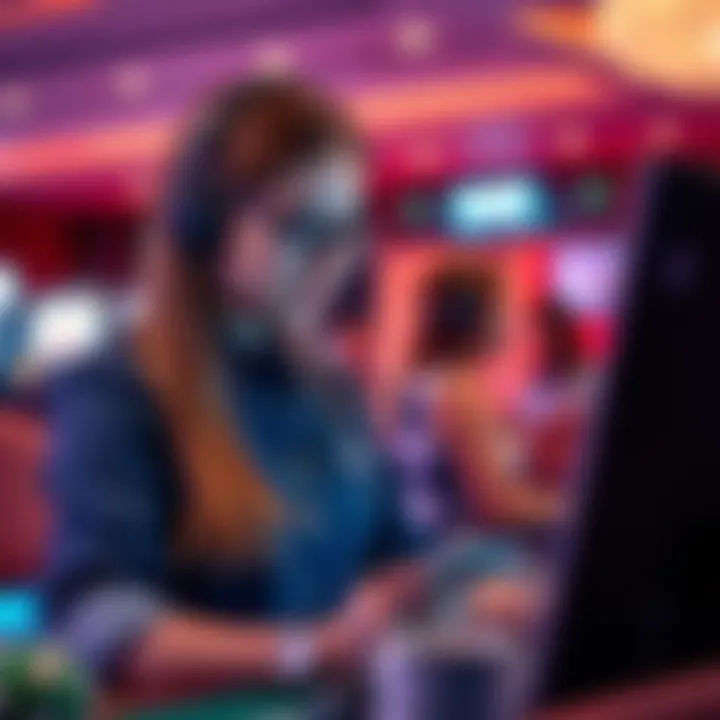 Connecting with Casino Mate Support Team Customer support representative assisting a player through online chat service at Casino Mate