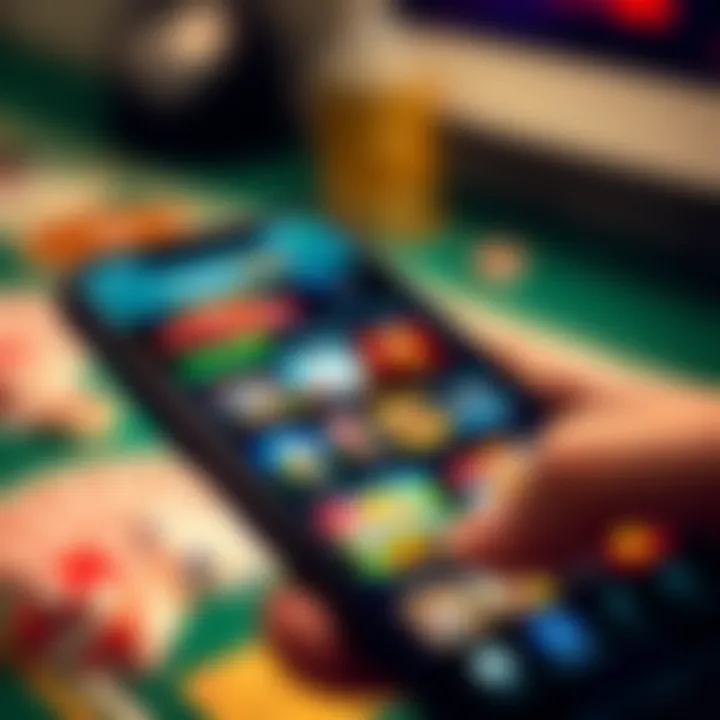 Mobile device displaying the Casino Mate app home screen showcasing various casino game options
