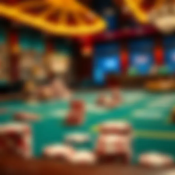 Engaging Casino Table Games at Casino Mate Casino table featuring cards and chips set for a game session