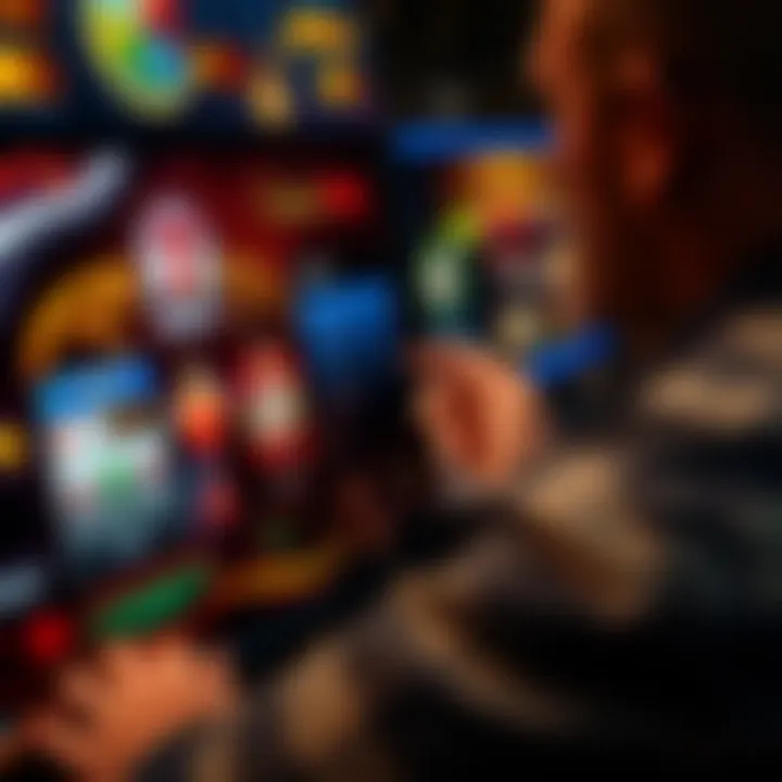 User exploring hidden sections of an online casino platform interface