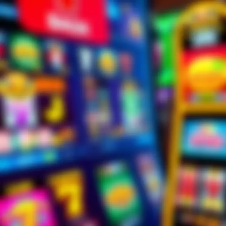 Colorful online pokies displayed on a digital casino interface