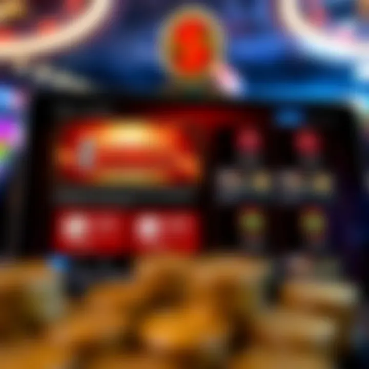 Illustration of a secure online slot casino interface with visible bonus offers and free spin options