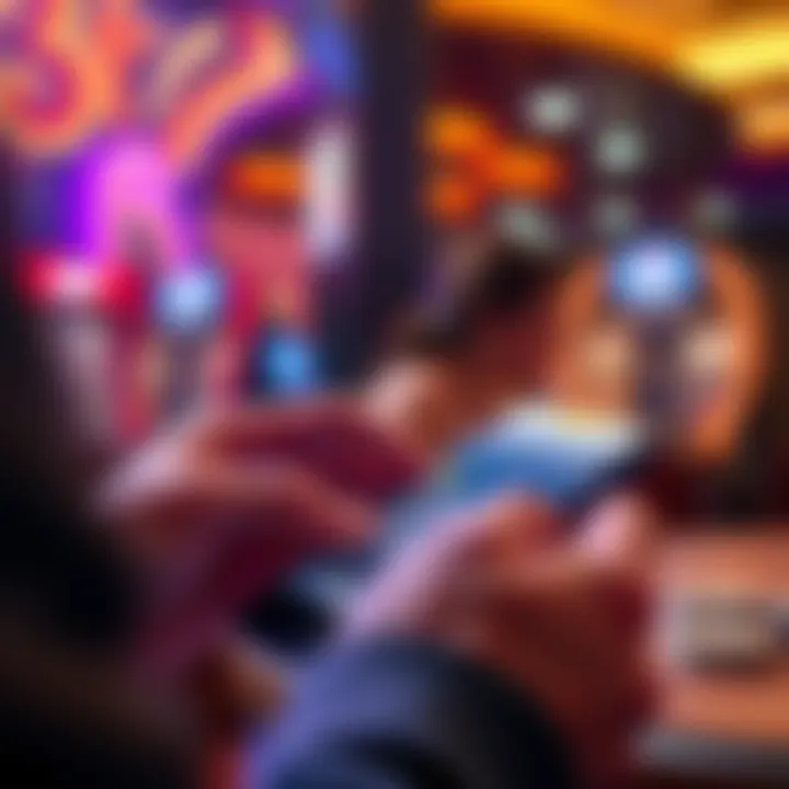 User engaging with Casino Mate app highlighting secure payment options and smooth navigation