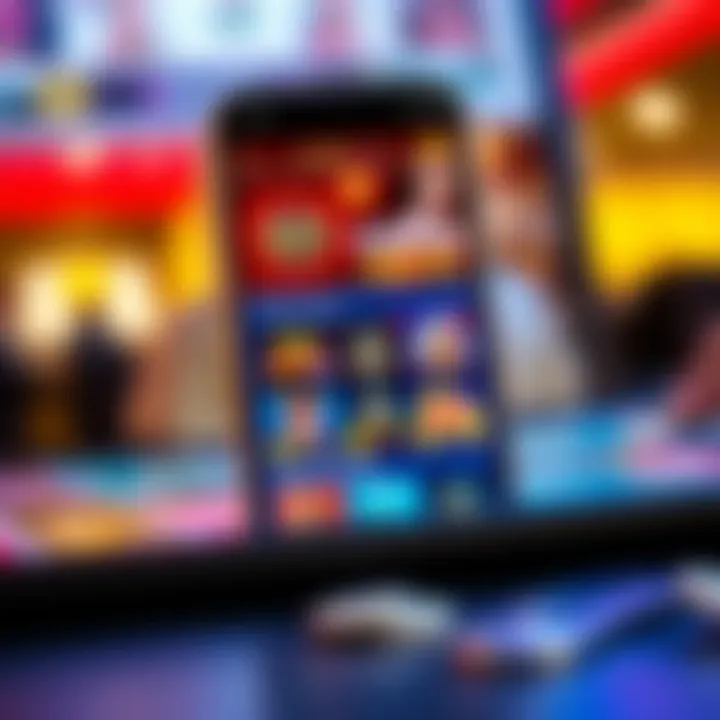 Mobile phone displaying Casino Mate app home screen with game selection