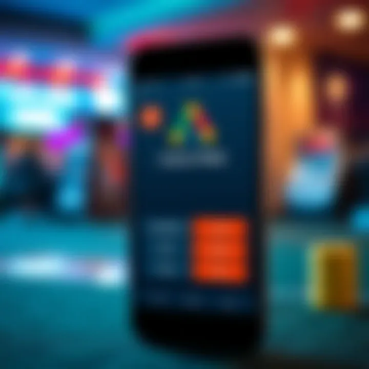 Illustration of mobile phone showing installation progress of Casino Mate app