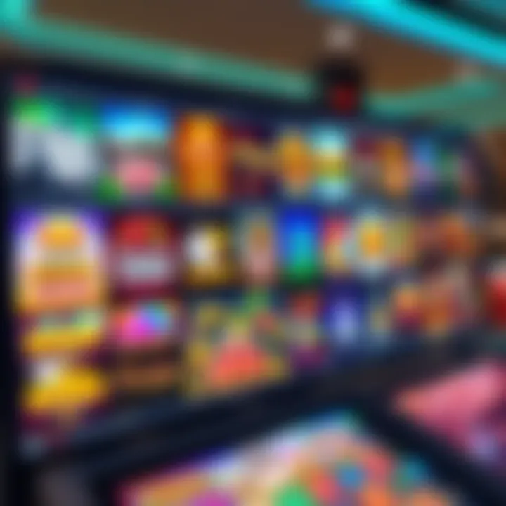 Colorful assortment of online casino game icons displayed on a digital interface