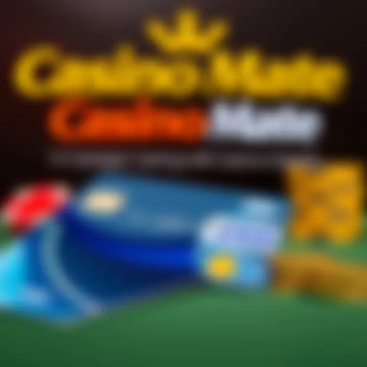 Visa card and Casino Mate logo illustrating payment connection