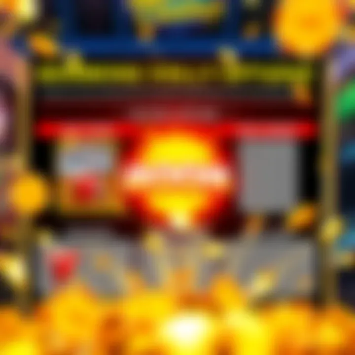 Graphical representation of bonus rounds and betting options available on the i_Boom slot game