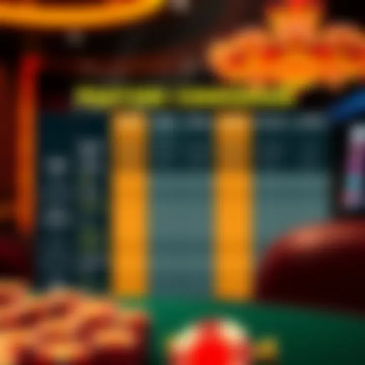 Comparison chart illustrating features and benefits of several online casino platforms