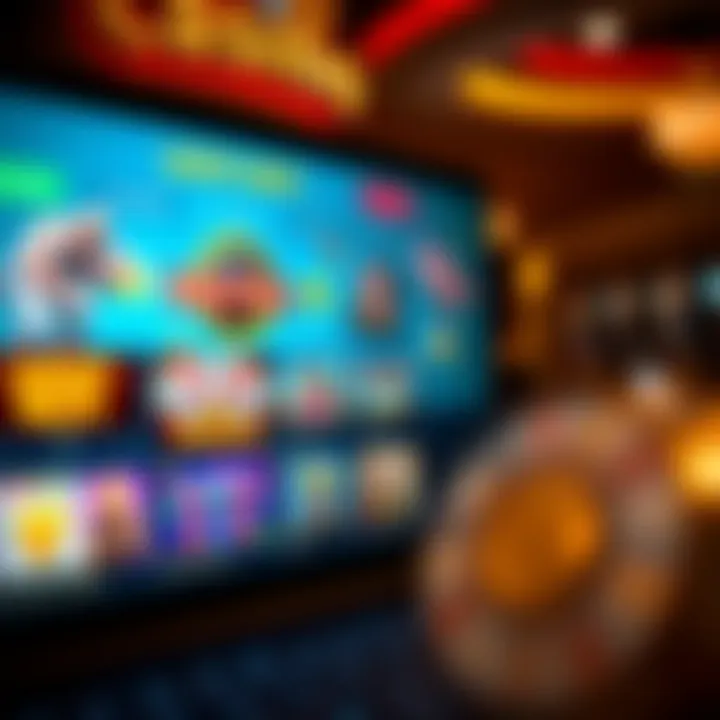 Online casino interface showing bonus offers and game selection