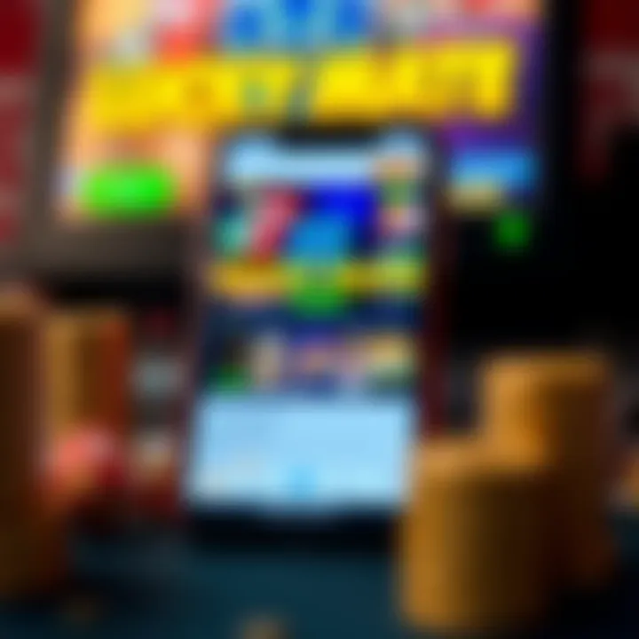 Mobile phone displaying Lucky Mate Casino with visible bonus offers and secure payment options