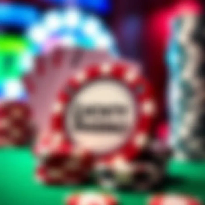 Illustration of a casino chip and playing cards symbolizing no deposit bonus codes at Lucky Mate Casino for Australian players