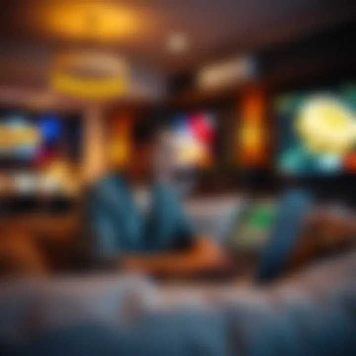 Australian player enjoying a variety of casino games on a laptop at home