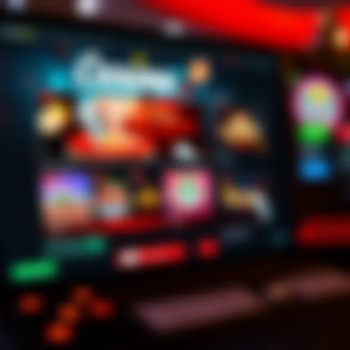 Illustration of accessing demo versions and free play options on an online casino site