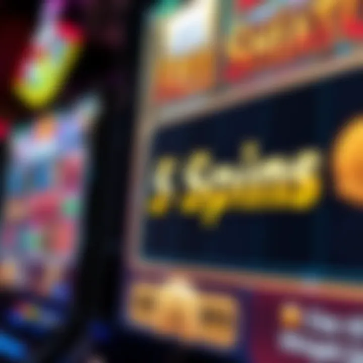 Free Spins Feature on Casino Mate Slot Interface Detailed view of a digital slot machine screen highlighting free spins feature