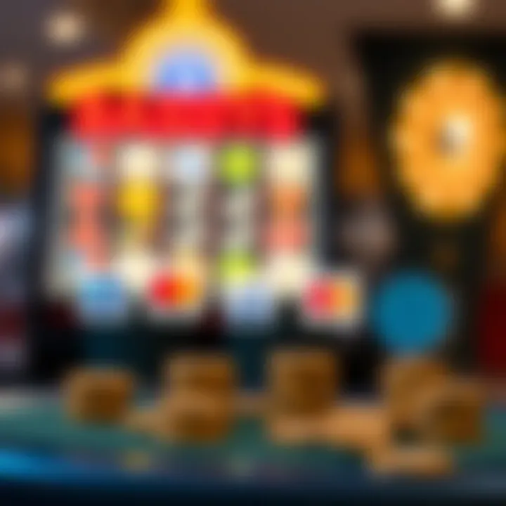 Illustration of various digital payment icons representing secure banking options for online casinos