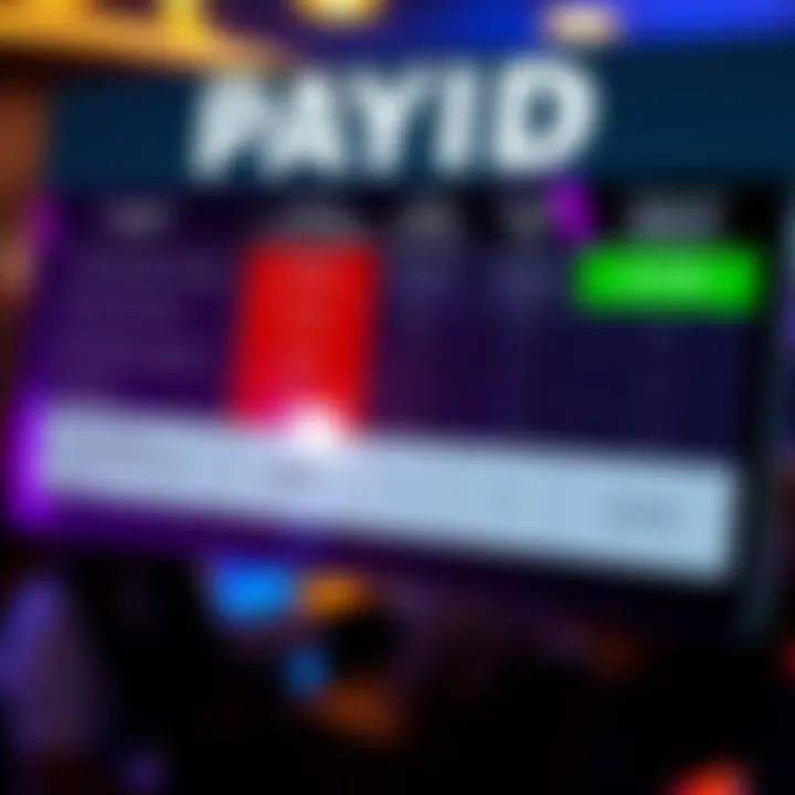 Comparison chart showing different online casino deposit methods highlighting PayID advantages