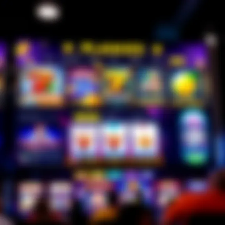 Colorful online casino interface displaying various pokies and slot games for Australian players