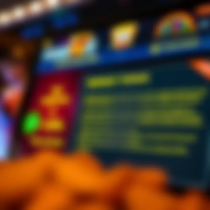 Detailed online casino interface highlighting bonus terms and player eligibility criteria