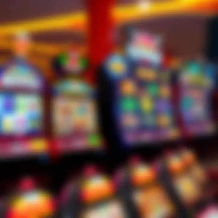 Colorful online casino game selection showcasing various slot machine themes