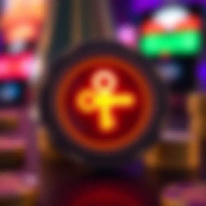 Illustration of a glowing casino chip with a key symbol representing unlocking no deposit bonus codes at Pokie Mate Casino