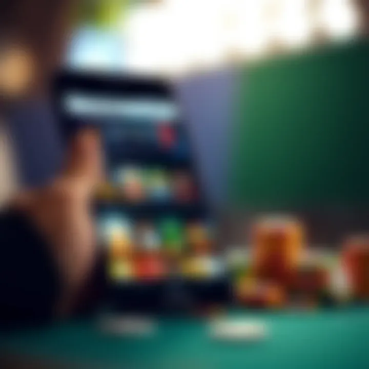 Android smartphone displaying Casino Mate homepage with colorful game icons and navigation menu