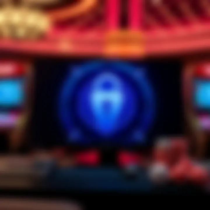 Slot Mate Vegas Casino Security and Safety Measures Secure online casino environment with symbols representing data protection and user safety in digital gaming