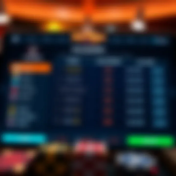 User interface showing banking options and secure payment methods on an online casino platform
