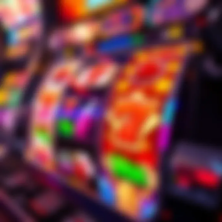 Colorful slot machine reels with various symbols representing pokies games at Vegas Slot Casino