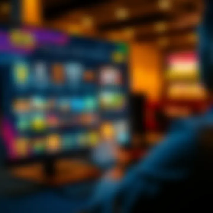 User navigating Spin Mate Casino's game selection interface on desktop
