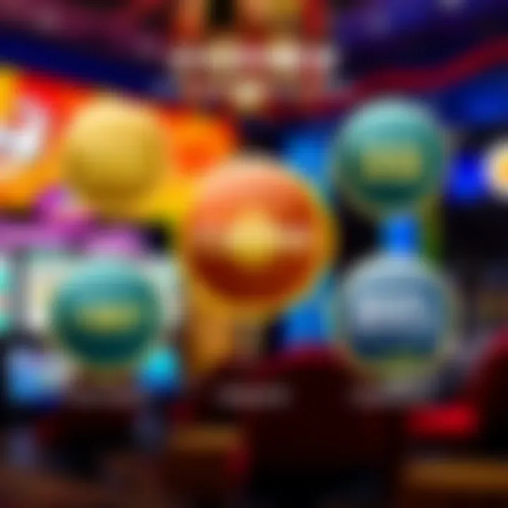 Overview of Different Casino Bonus Types Graphic depicting various casino bonus types with icons representing free spins, deposit bonuses, and cashback offers