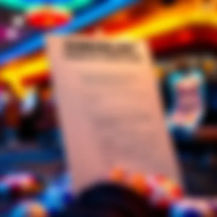 Graphic depicting a checklist with terms and conditions for bonus codes at Casino Mate