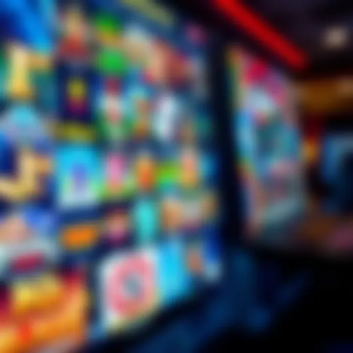 Diverse selection of casino games displayed on a digital interface
