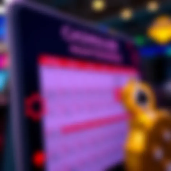 Calendar highlighting scheduled maintenance periods and notifications for online casino platform