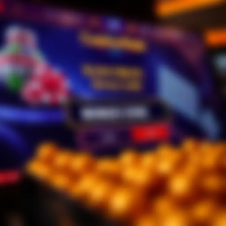 Detailed view of a digital casino interface highlighting bonus code entry field