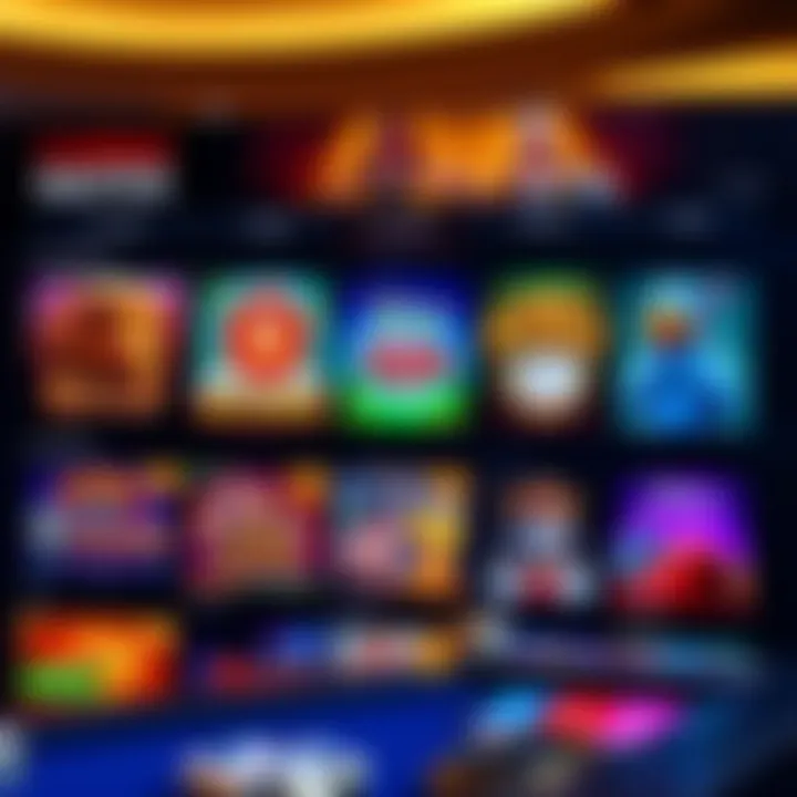 Online casino interface showing a variety of popular slot games and live dealer options