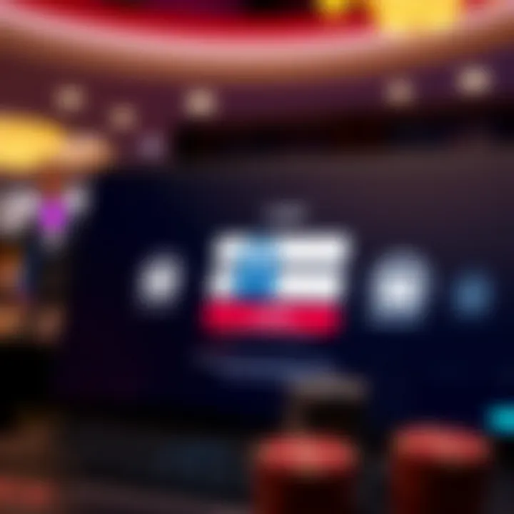 Secure online casino login with encryption symbols and digital security icons