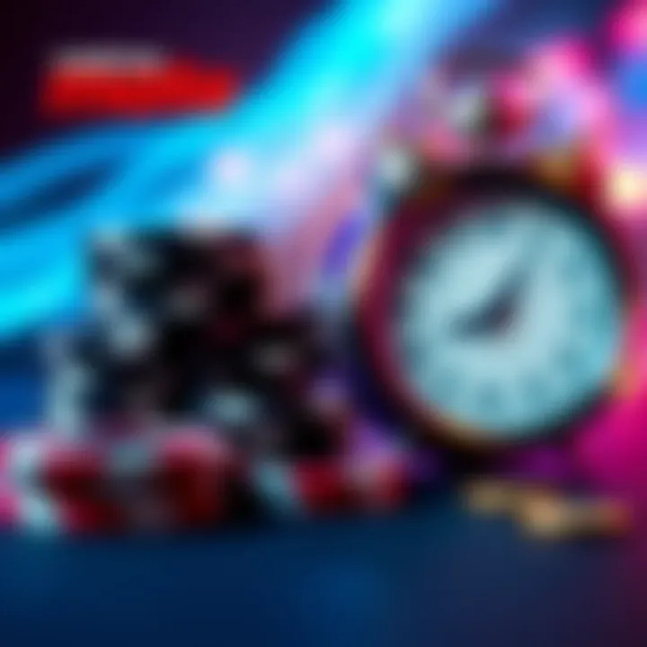 Illustration of casino chips and a clock symbolizing time-limited promotions and gaming strategy