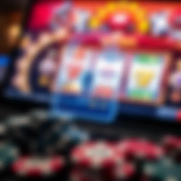 Digital lock symbol overlaid on casino chips and online slot screen representing security and fair play