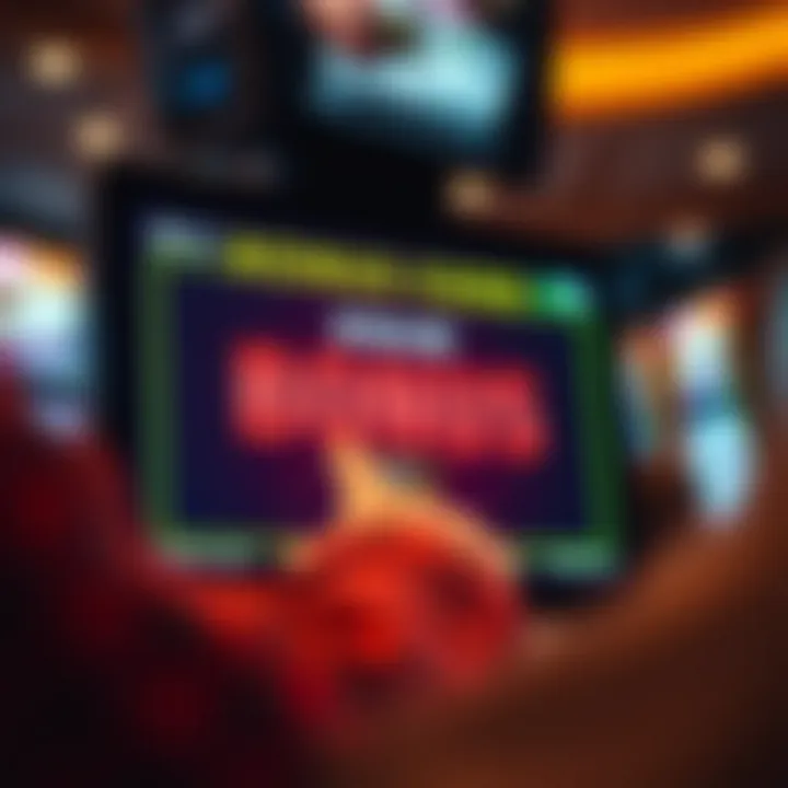 Graphic depicting a digital screen with bonus codes being entered to unlock casino promotions