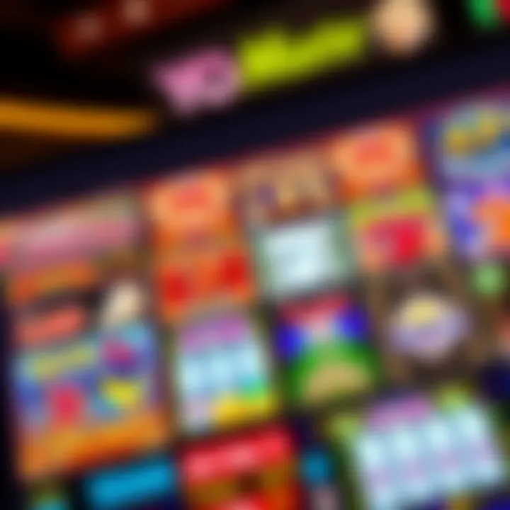 Online casino interface displaying a variety of colorful slot games suitable for Australian players