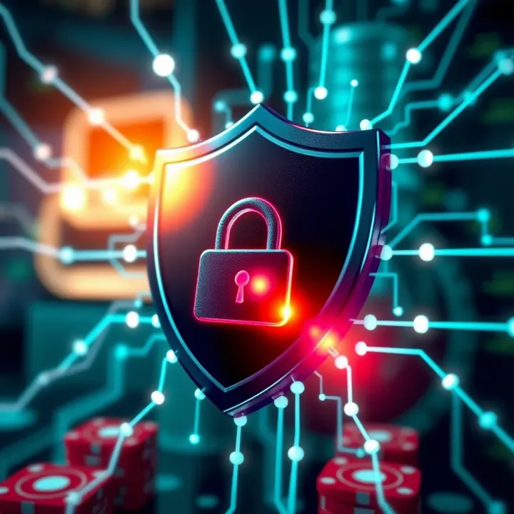 Digital shield symbolizing account security and password protection