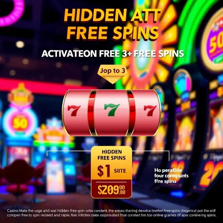 Diagram showing how to activate and use hidden free spins in online casino games