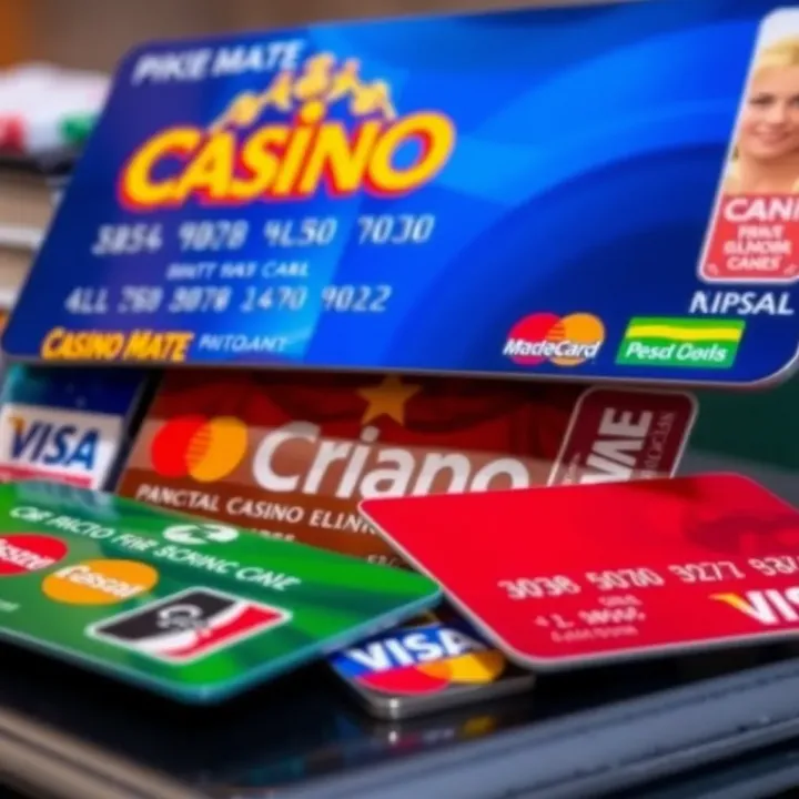 Various payment methods including credit cards and digital wallets for online casino transactions