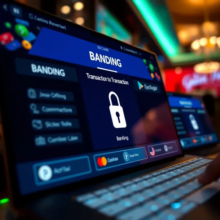 Secure online banking interface with transaction confirmation and security icons