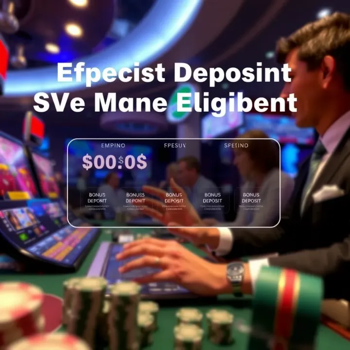 Graphic depicting a player managing their casino funds with bonus eligibility icons