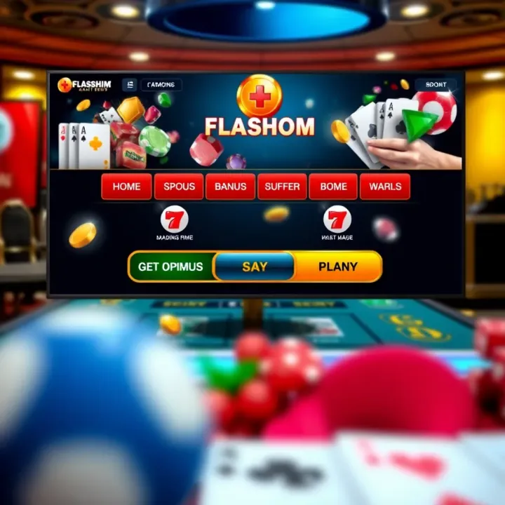 User interface of Casino Mate Flash showing various game options and navigation menu