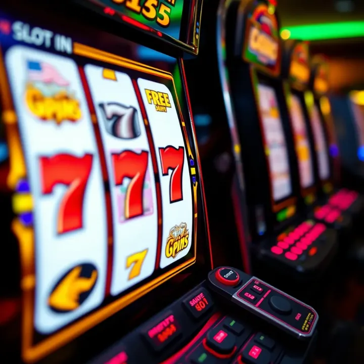 Illustration showing a digital slot machine with glowing reels indicating free spins activation
