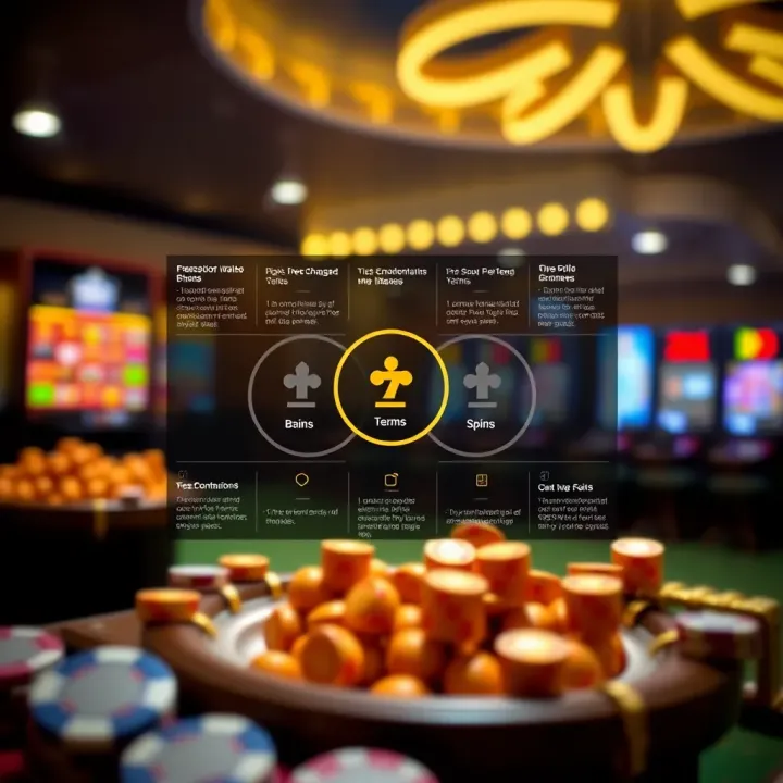 Diagram explaining the terms and tips for maximizing benefits from free spins offers at an online casino