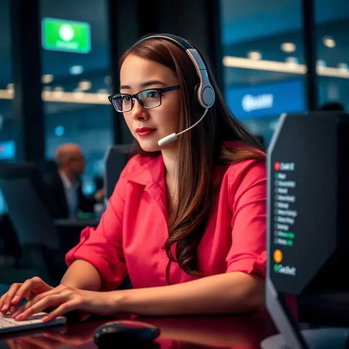 Customer support agent assisting a player through live chat on a computer screen